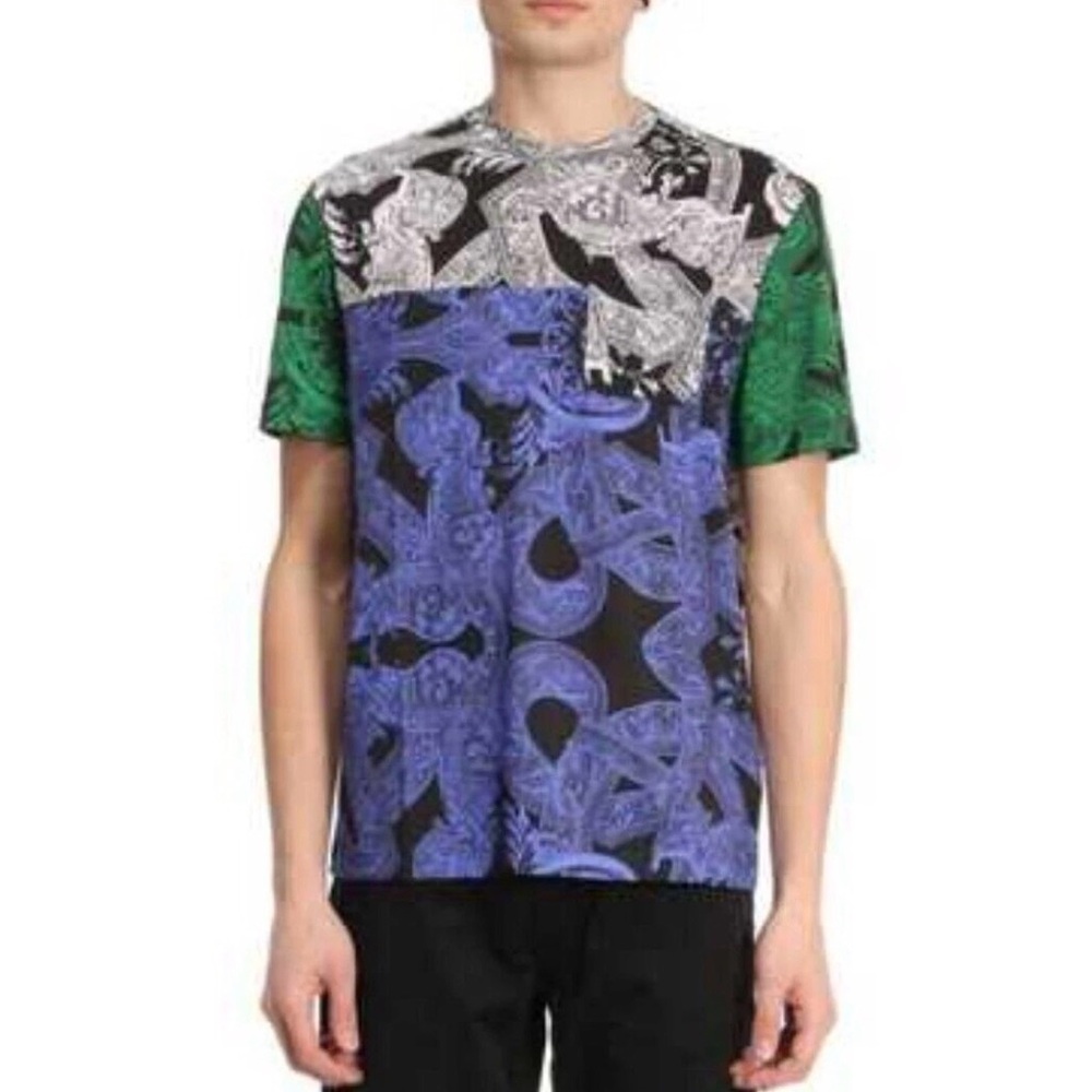 Versace Black and Blue Graphic Tee
